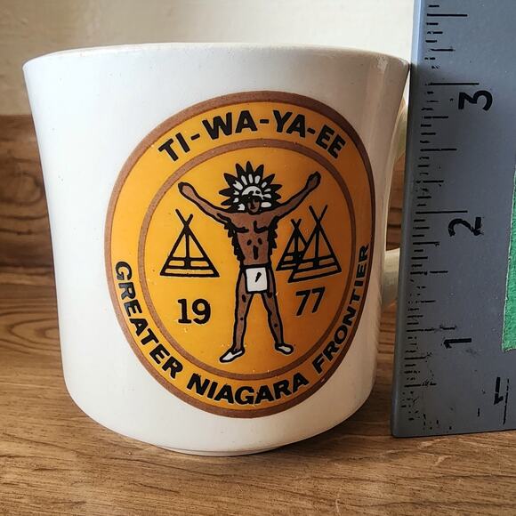 Vintage Boy Scouts TI-WA-YA-EE 1977 Greater Niagara Frontier Mug / Cup See Pic, - Picture 2 of 9